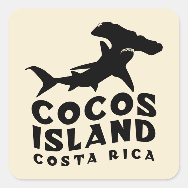 Hammerhead Scuba Diving at Cocos Island Square Sticker (Front)