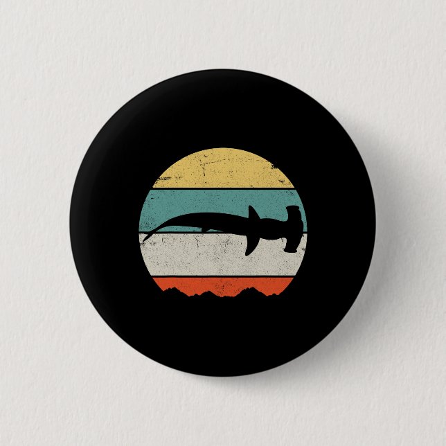 Hammerhead Shark  2 Inch Round Button (Front)