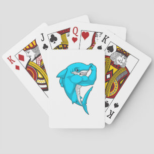 Hammerhead shark as Bodybuilder at Bodybuilding Playing Cards