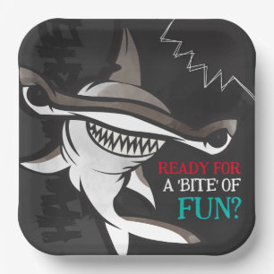 Hammerhead Shark Birthday Party  Paper Plate