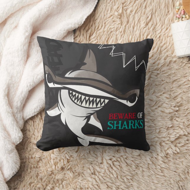 Hammerhead Shark Camouflage Print   Throw Pillow (Blanket)