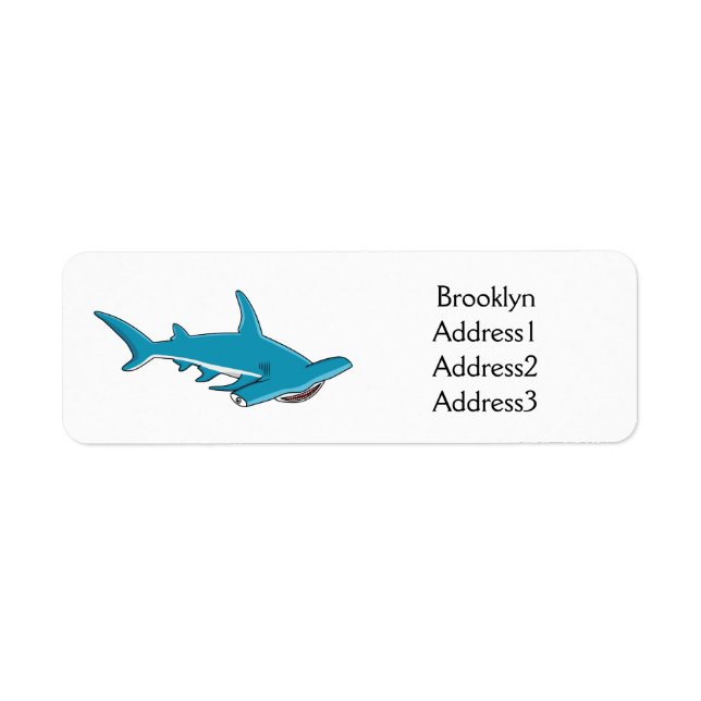 Hammerhead shark cartoon illustration  (Front)