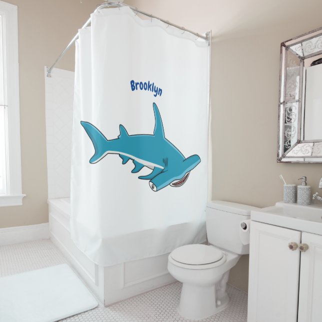 Hammerhead shark cartoon illustration (In Situ)