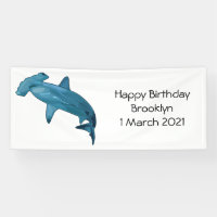 Hammerhead shark cartoon illustration