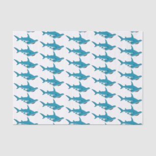 Hammerhead shark cartoon illustration tissue paper