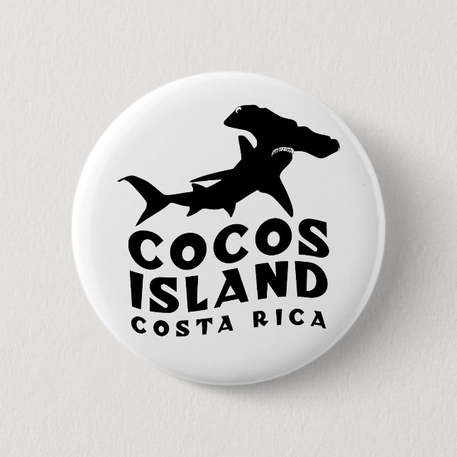 Hammerhead Shark Cocos Island 2 Inch Round Button (Front)