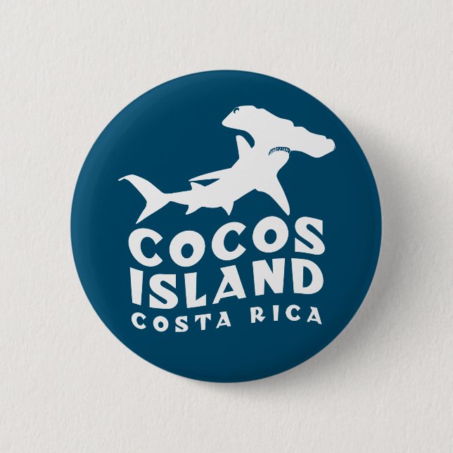 Hammerhead Shark Cocos Island 2 Inch Round Button (Front)