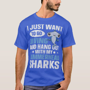Hammerhead Shark Diving Design for a Hammerhead Sh T-Shirt