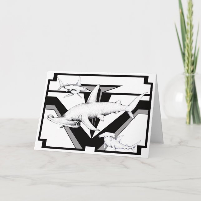 Hammerhead Shark Greeting Card (Front)