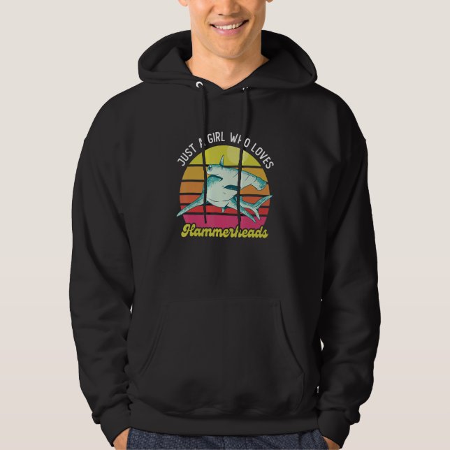 Hammerhead Shark Hammer Hear Shark Lover Sea Biolo Hoodie (Front)