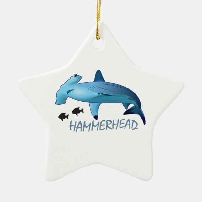 HAMMERHEAD SHARK HAMMERHEAD CERAMIC ORNAMENT (Front)