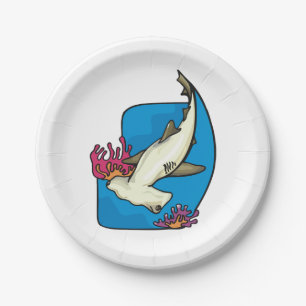 Hammerhead Shark Paper Plate