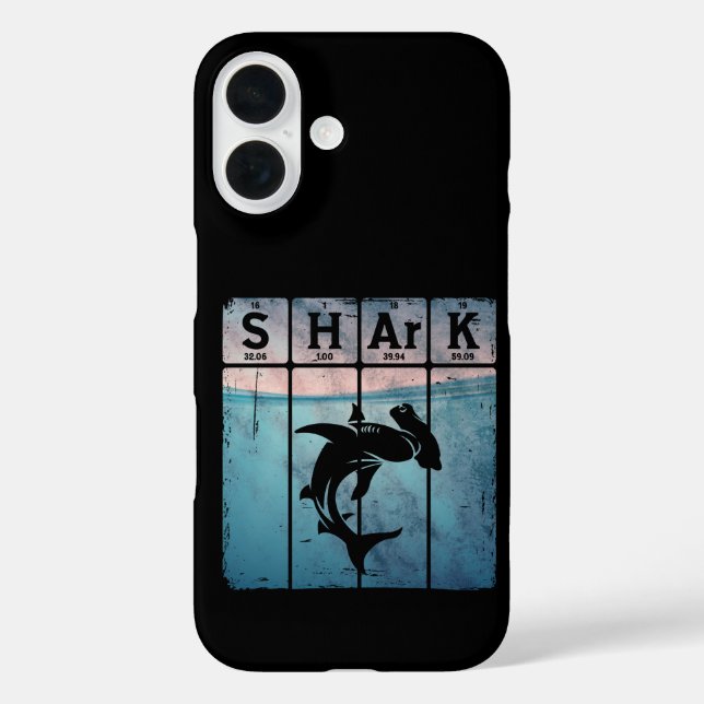 Hammerhead Shark Periodic Table Elements Chemistry Case-Mate iPhone Case (Back)