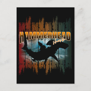 hammerhead shark postcard