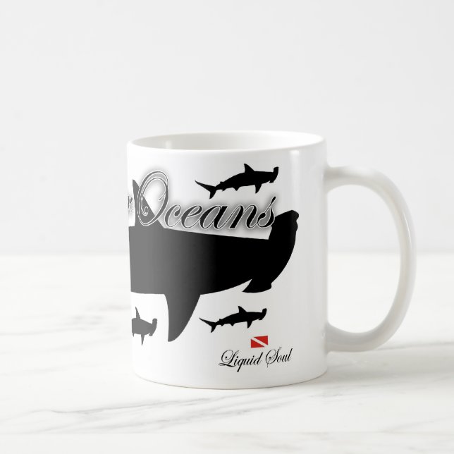 HammerHead Shark - Save Our Oceans Coffee Mug (Right)