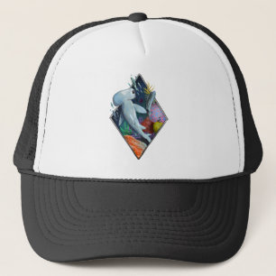 Hammerhead Shark Swimming over coral reef Trucker Hat