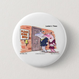 Hammerhead Sharks @ Door Funny Gifts Tees Etc 2 Inch Round Button