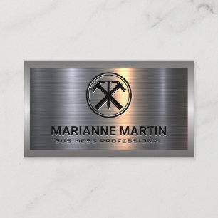 Hammers and Nail   Construction   Industrial Business Card