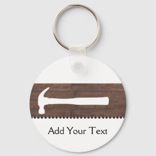 Hammers and Nails Construction Keychain