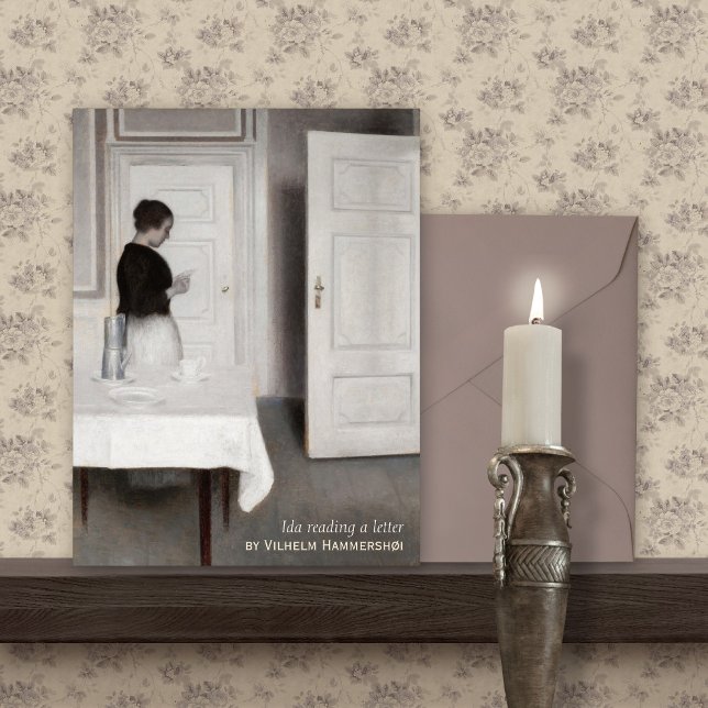 Hammershøi Ida reading a letter CC0698 Postcard (Creator Uploaded)