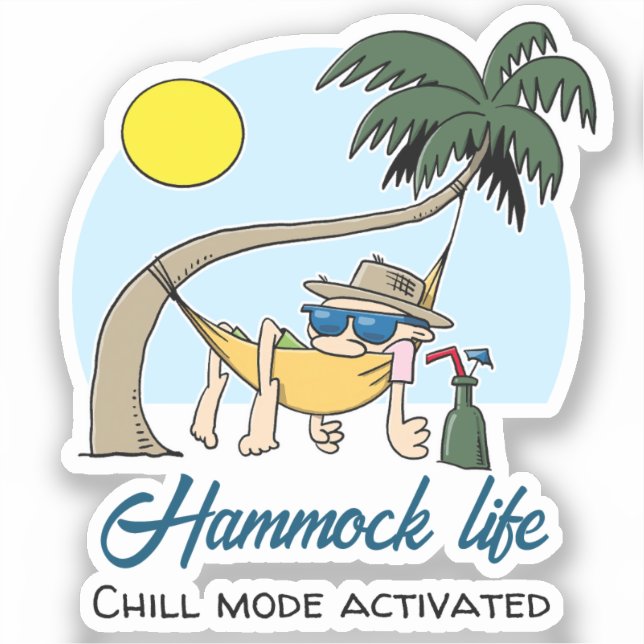 Hammock Life Chill Mode Activated Funny Cartoon (Front)