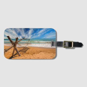 Hammock on a Tropical Beach Resort Luggage Tag