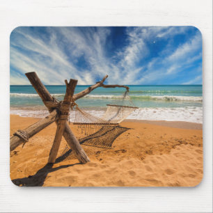 Hammock on a Tropical Beach Resort Mouse Pad