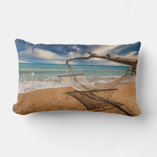 Hammock on the Shore Lumbar Pillow