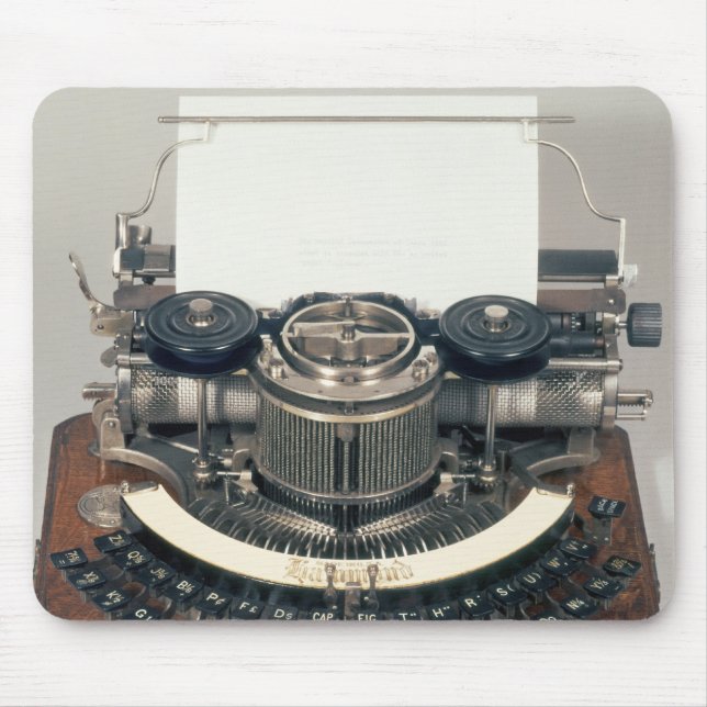 Hammond typewriter, with the ideal keyboard mouse pad (Front)