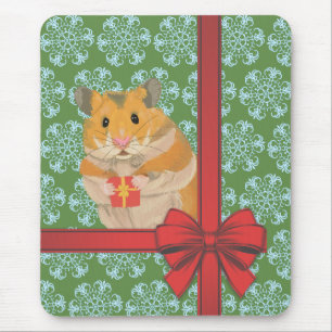 Hammy Christmas Hamster Christmas Mouse Pad