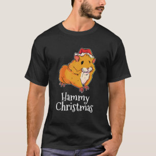 Hammy Christmas Merry Christmas Santas Hat Pjs Gif T-Shirt