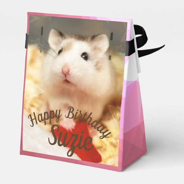 Hammyville - Cute Hamster Favor Box (Back Side)
