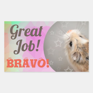 HammyVille - Cute Hamster Great Job Bravo Sticker