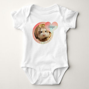 HammyVille - Cute Hamster Heart Huggy Buggy Baby Bodysuit