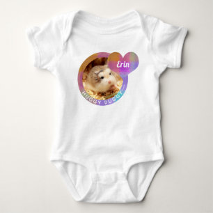 HammyVille - Cute Hamster Heart Huggy Buggy Baby Bodysuit