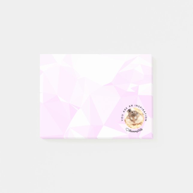 HammyVille - Cute Hamster with Motivational Quote Post-it Notes (Front)
