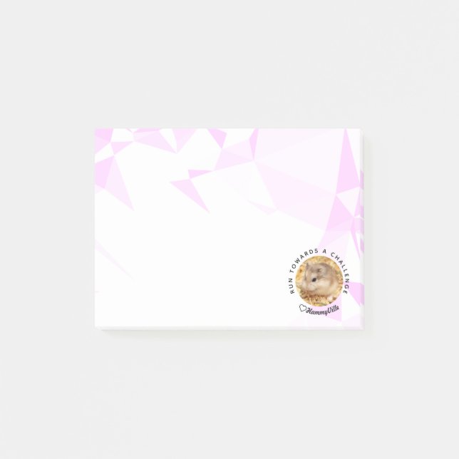 HammyVille - Cute Hamster with Motivational Quote Post-it Notes (Front)