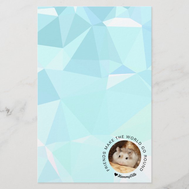 Hammyville - Cute Hamster with Motivational Quote Stationery (Front)