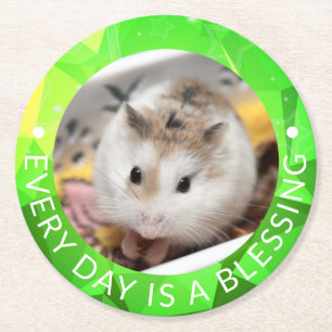 Hammyville - Cute Robo Hamster Round Paper Coaster