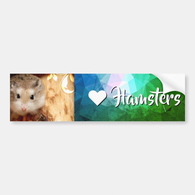 Hammyville - I Love Hamster Bumper Sticker (Front)