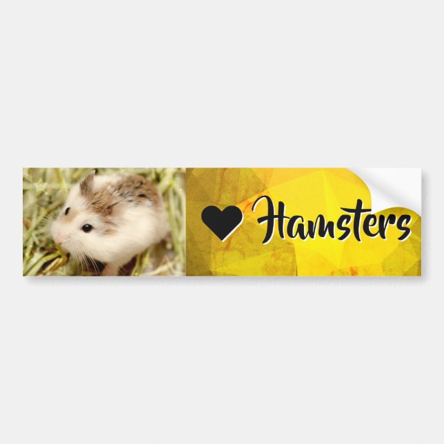 Hammyville - I Love Hamster Bumper Sticker (Front)