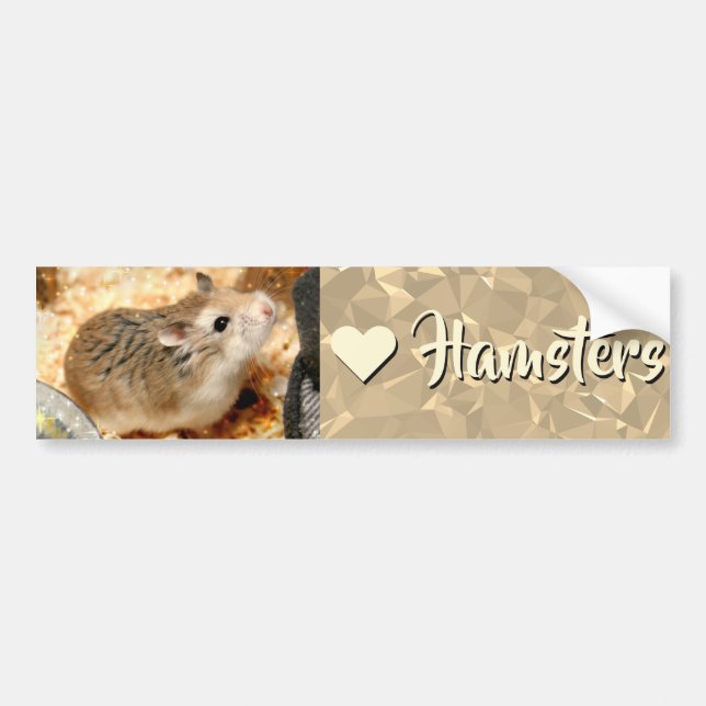 Hammyville - I Love Hamster Bumper Sticker (Front)