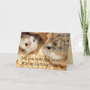 Hammyville - Jolie carte d'anniversaire Hamster