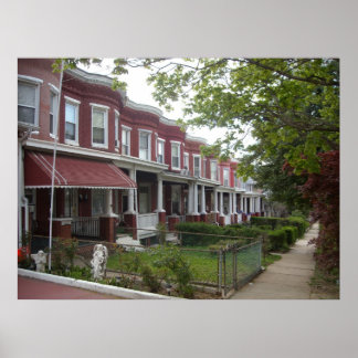 Hampden Rowhouses Poster