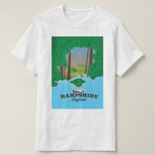 Hampshire England vintage travel poster. T-Shirt
