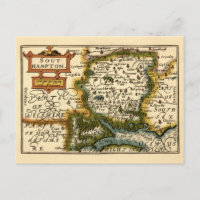 Hampshire, Southampton County England Historic Map