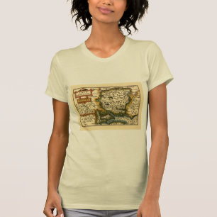 Hampshire, Southampton County England Historic Map T-Shirt