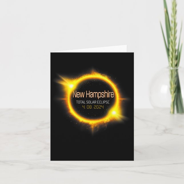 Hampshire Total Solar Eclipse America April 04.08. Card (Front)
