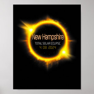 Hampshire Total Solar Eclipse America April 04.08. Poster