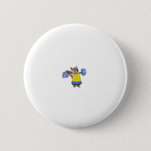 Hampster Cheerleading 2 Inch Round Button